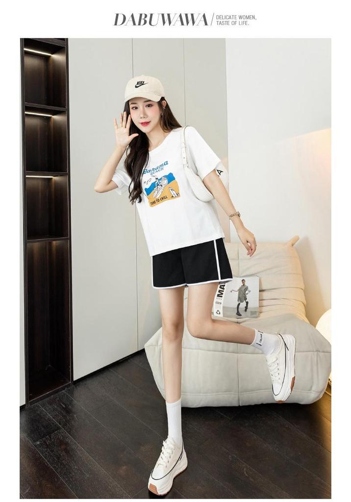 Women's Summer Maternity Wide Leg Low Waist Casual Sports Shorts