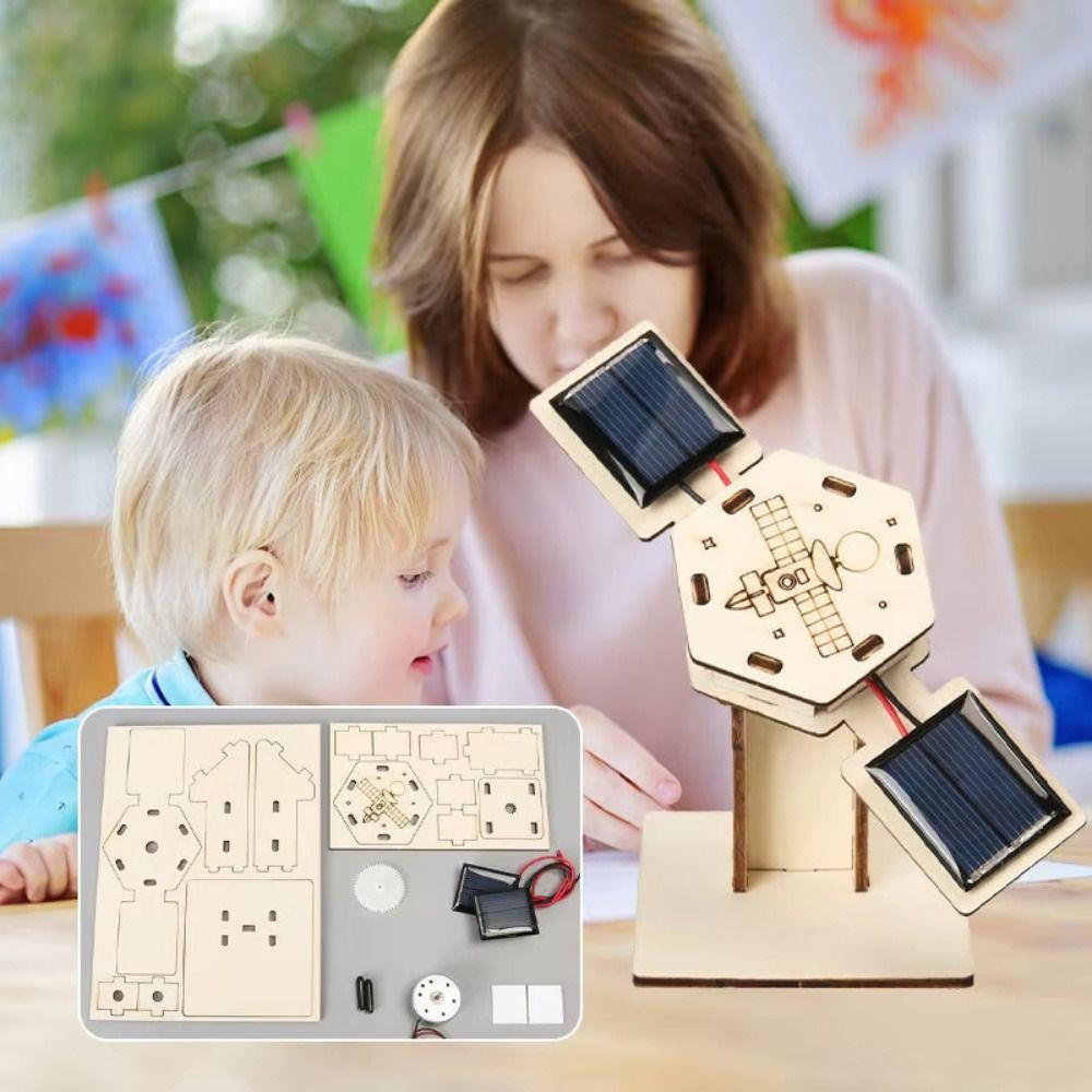 Handgemachtes DIY Solar-Satellitenmodell Solar-Satellitenmodellbausatz Puzzle für Weltraumliebhaber
