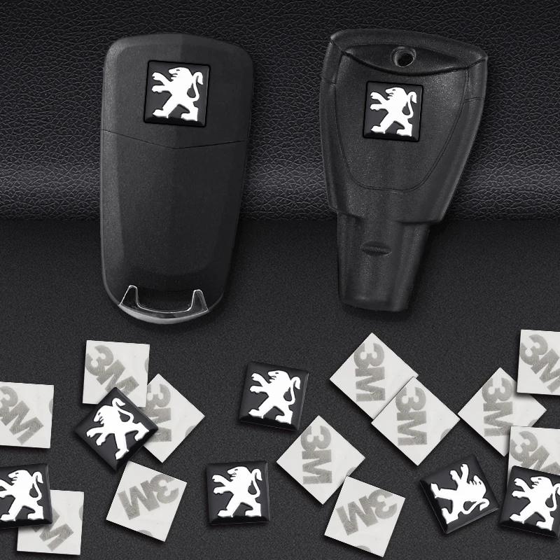 New Car Remote Key Fob Emblem Badge Radio button Sticker For Peugeot 308 408 508 RCZ 208 3008 2008 206 207 307 Car Accessories