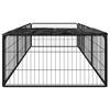Vidaxl Kojec Dla Psa, 8 Panele, Czarny, 100X50 Cm, Stal