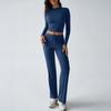 Autumn/winter Women's Y2K Casual Sports Style Slim Long Sleeve Top Lace-up Pants Suit