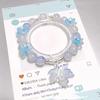 Crystal Beaded Bracelet Cute Leaf Pendant Lucky Blessing Hand Chain Fashion Accessory for Girls Daily Outfit