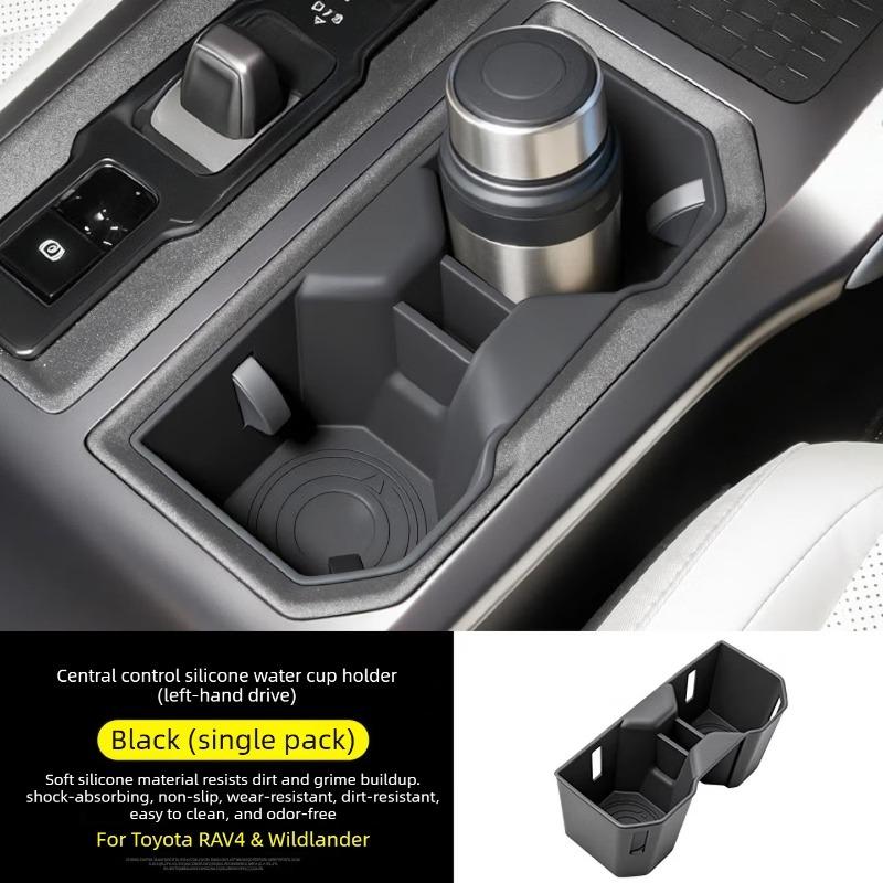 For 2026 Toyota RAV4 & Wildlander, Silicone Cup Holder Mats for Center Console & Rear Armrest