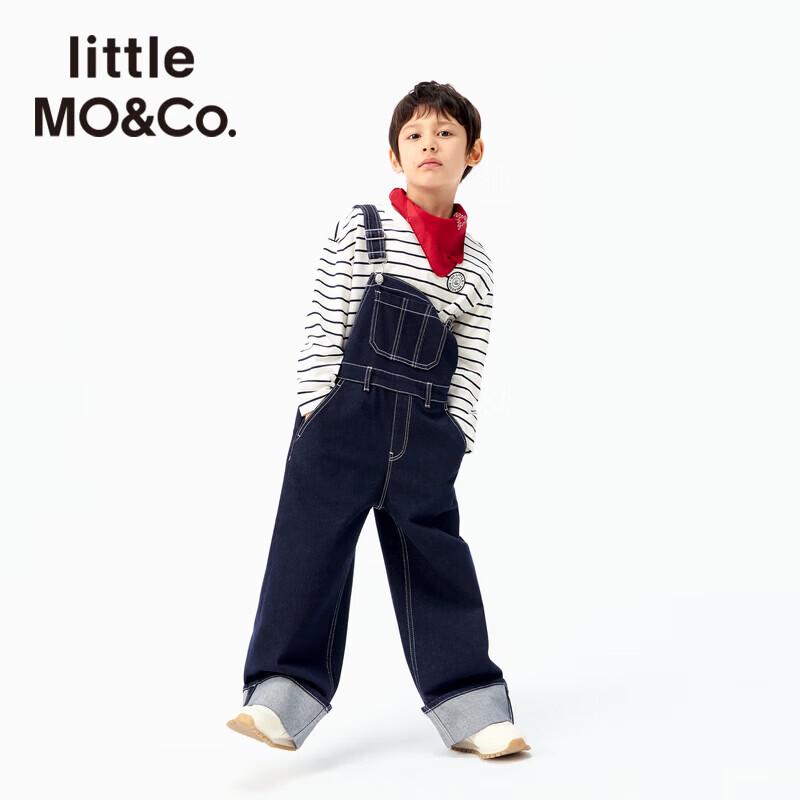 little MO&Co. Unisex Kids  Denim Overalls KBE3JPS003 130