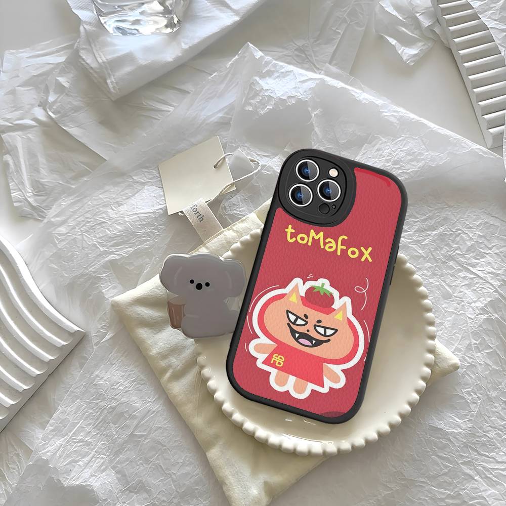 Anime Maskot GMMTV Pouzdro na telefon Pro IPhone 16 15 14 13 12 11 Pro Max Plus Kožený kryt