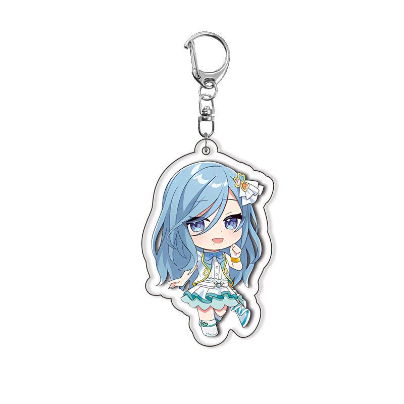 World Project Acrylic Keychain Game Related Products Girl Gift Key Rings Souvenir Cute Pendant