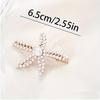 2 Stück Mode Personalisierte Damen Haarspange Elegant Imitationsperle Seestern Kopfschmuck Mädchen Tragen Täglich Party Schmuck Haaraccessoire
