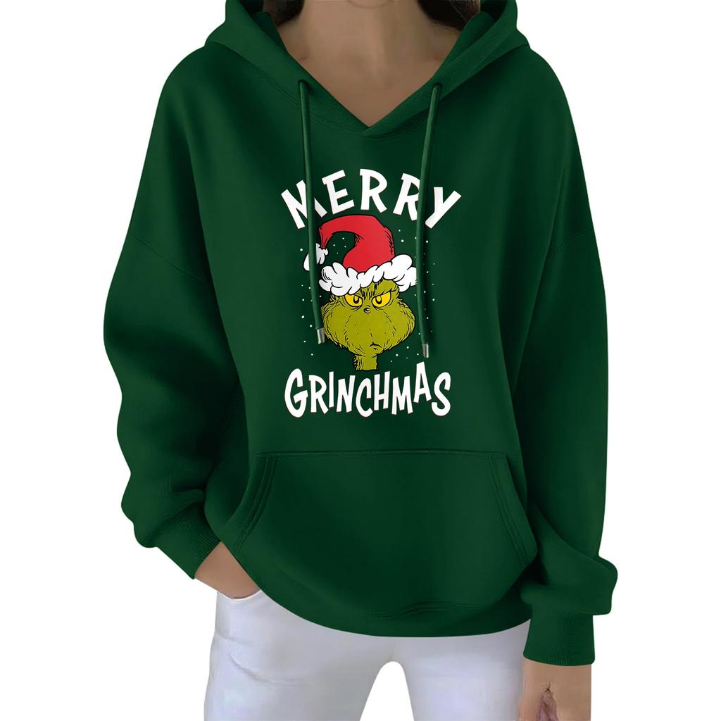 Women's Christmas  Hoodie Funny Cute Christmas Holiday Sweatshirt Pullover