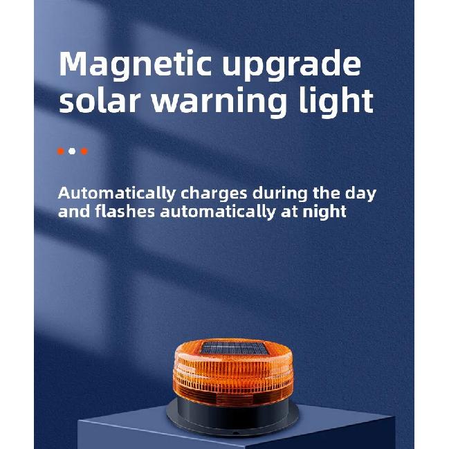 Solar LED Magnetic Warning Light Car Truck Vehicle Wireless Strobe Beacon Flashlight Emergency Signal Night Sensor Flashing