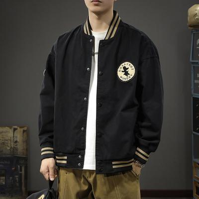 Ruffian Handsome Baseball Jersey Men'S Cotton Jacket Large Size American Men'S Casual Flight Jacket