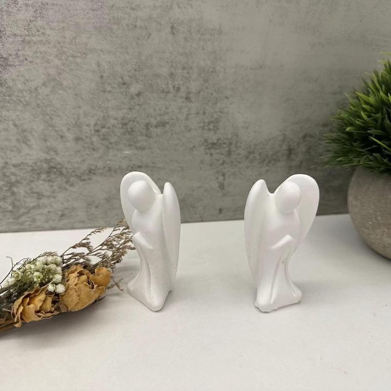 Angel Ornament Silicone Mold Wing Angel Candle Plaster Ornament Silicone Mold DIY Desktop Ornament Angel Mold Candle Mold