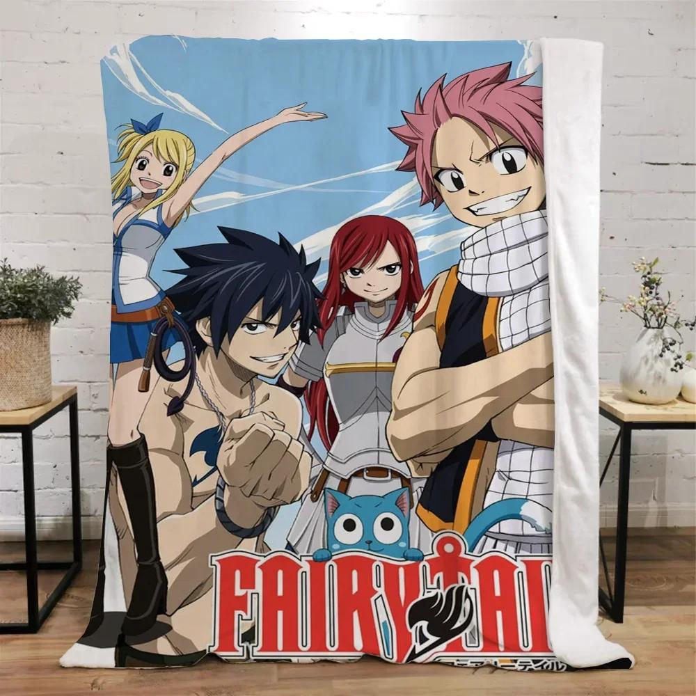 Fairy Tail Coral Warm Blankets for Cold Home and Decoration Winter Blanket Bed Microfiber Bedding Beach Towel Fluffy Plaid Throw