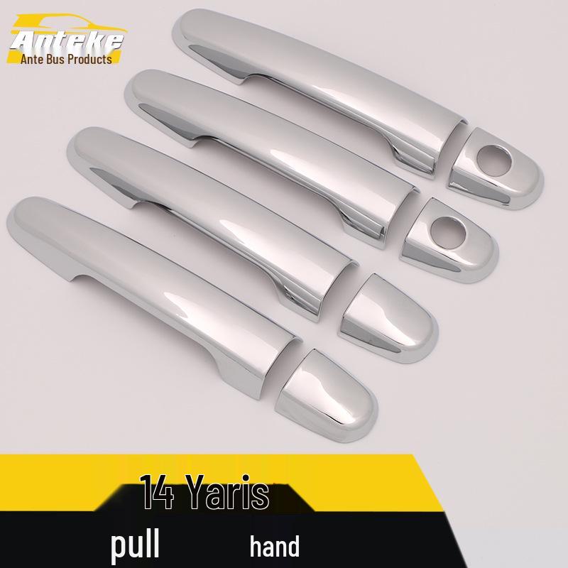 Yaris 2014 Electroplated Door Handle Armrest Trim - Car Modification Accessory