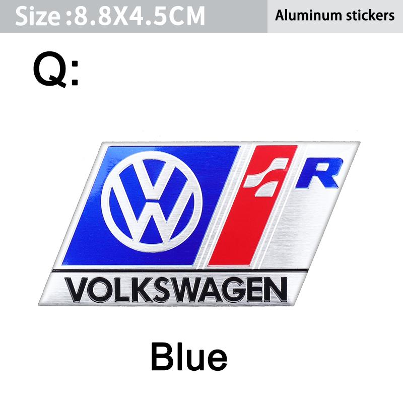 For VW Volkswagen Jetta MK5 Golf 1Pcs Car Styling Aluminum Alloy Badge Sticker For Volkswagen GTI R-Line R Polo Golf Passat Scir