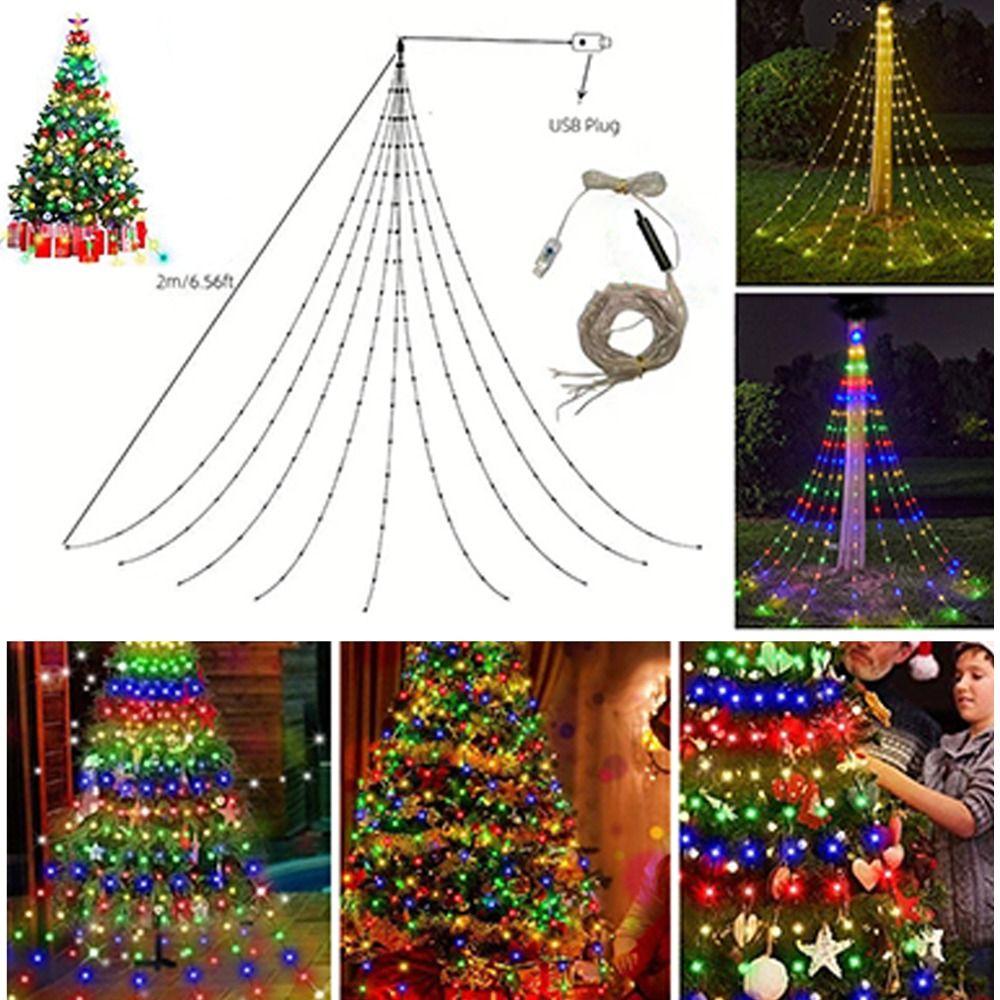 Pentagram LED Light String 2M Tree Tops Lights Decorative Lamp Christmas Light String Garden