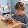 3D Printed Tiger Model Figure, Realistic with Movable Joints, Articulated Figure Forest Animal Figurine for Home Office Bookshelf Flexible Ornament