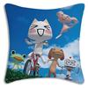 Cute l-Inoue Anime Toro Pillow Covers Cartoon Sofa Decorative Home Double-sided Printing Short Plush Cute Cushion Cover