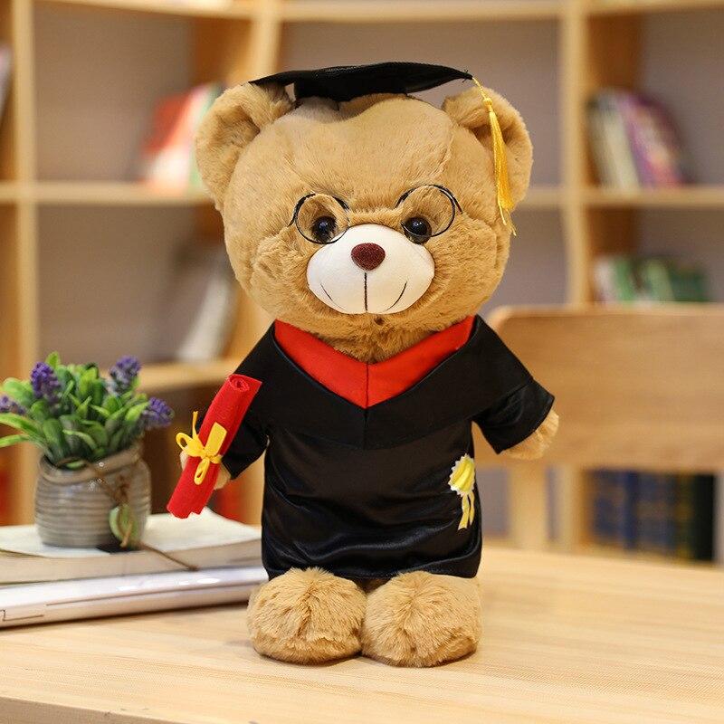 1pc 40cm Cute Stand Doctor Bear Plush Toy Stuffed Kawaii Animal Teddy Bear Doll For Kids Children High Quality Graduation Gift