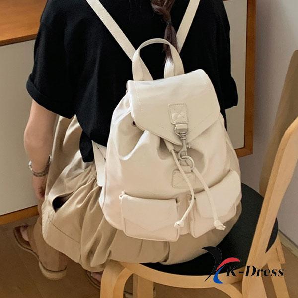 Lesklý batoh se stahovací šňůrkou, mini popruh, kožená školní taška