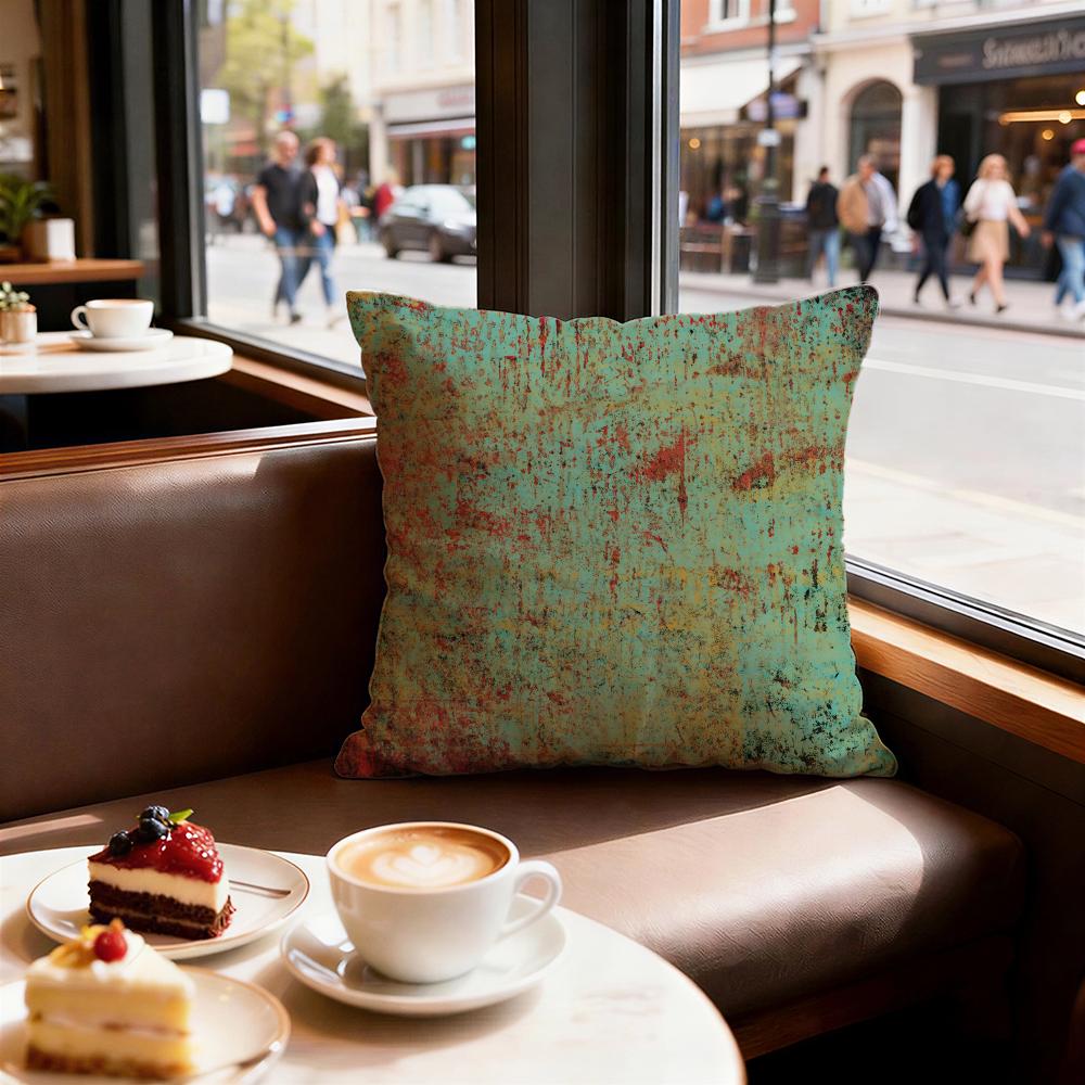 Landscape Cushion Cover Set of Decorative Short Plush Pillow Covers for Sofa Soft Cushion Case X Cm