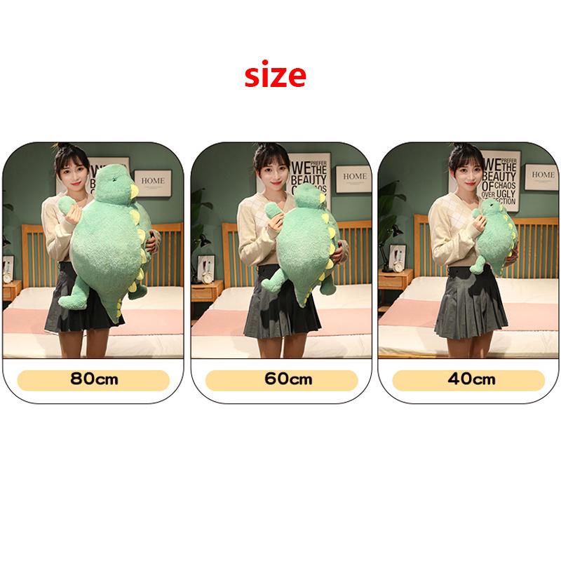 1 buc. Jucărie de pluș de dinozaur dolofan Kawaii păpușă moale umplută de gâscă albă pernă drăguță cu animale decor cadou pentru prieteni, copii, fete