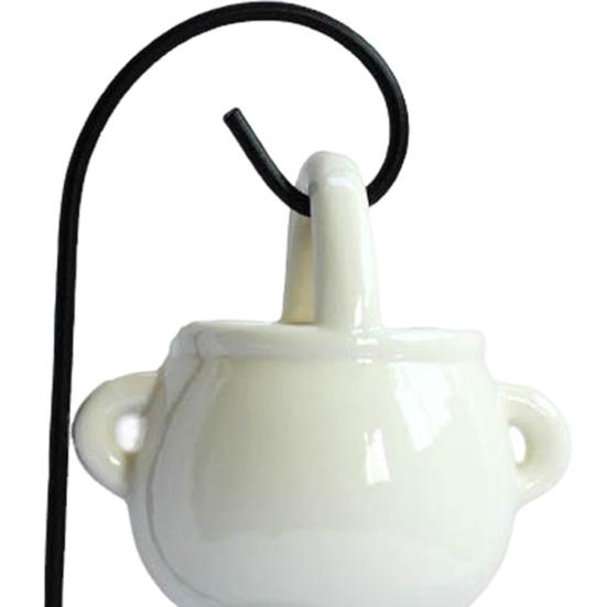 Hanging Pagan Cauldron Oil Burner Wax Warmer Aroma Diffuser with Handle Ceramic Tealight Candle Holder Witch Halloween Decoration