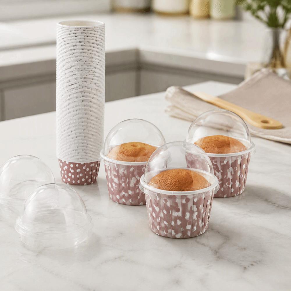 100PCS Greaseproof Cupcake Liner Coated Paper Paper Baking Cup  Cupcakes Muffins Mini Cakes