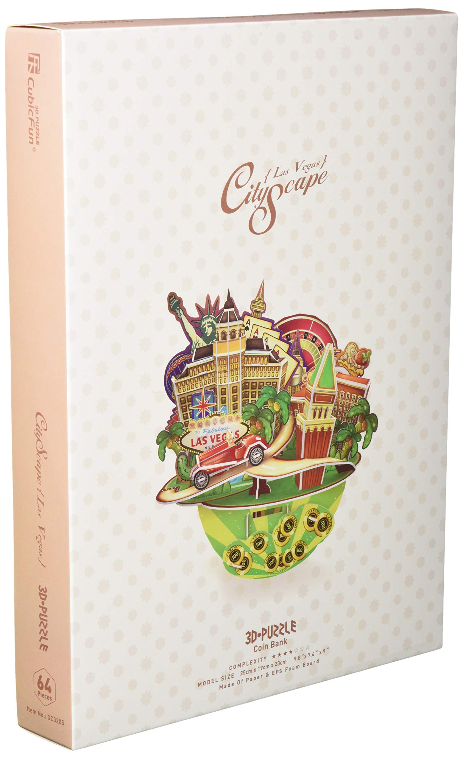 

3D 3D Puzzle 64 Piece City Scape Series Las Vegas OC3205