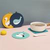 Round Silicone Heat Insulation Pad, Anti-scald Table Mat, Thickened Bowl Mat and Cup Mat, Cute for Home Use, Heat-resistant