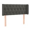 VidaXL LED Headboard Bedroom Furniture Single Bed Accessory Headboard Bed Frame Interior Dark Grey 3123609