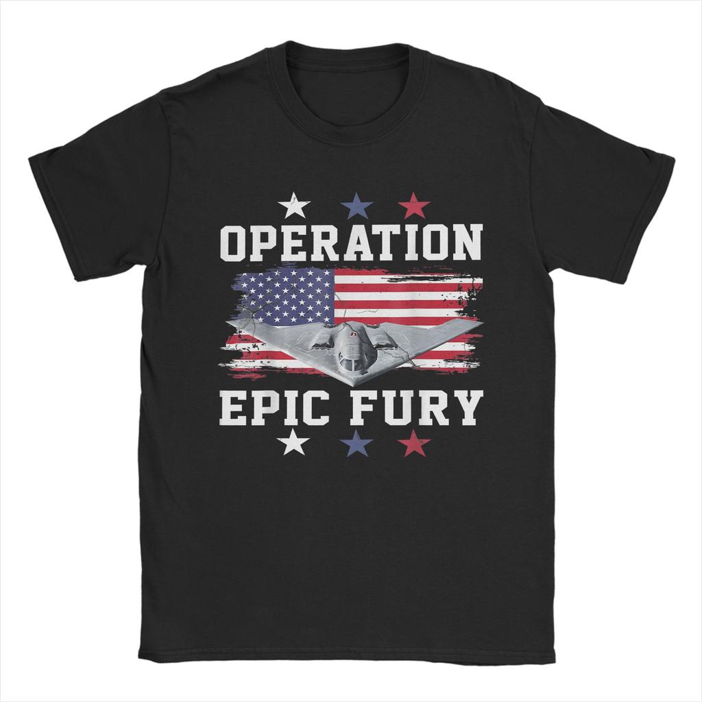 Unisex TShirt Operation Epic Fury Funny Pure Cotton Tee Shirt Short Sleeve T Shirt Crew Neck Clothes Birthday Gift