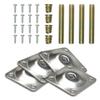 Set Of 4 Leg Fixing Mounting Plates Brackets Level Plates With M8 Metal Wood