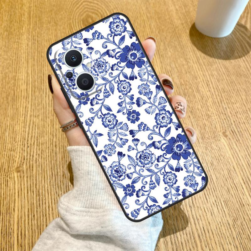 Blue and White Porcelain Funda For OPPO Reno 14 F 10 11 12 13 Pro 13F 12F 11F 7 8 Lite OPPO Find X6 X5 X8 X9 Pro Case