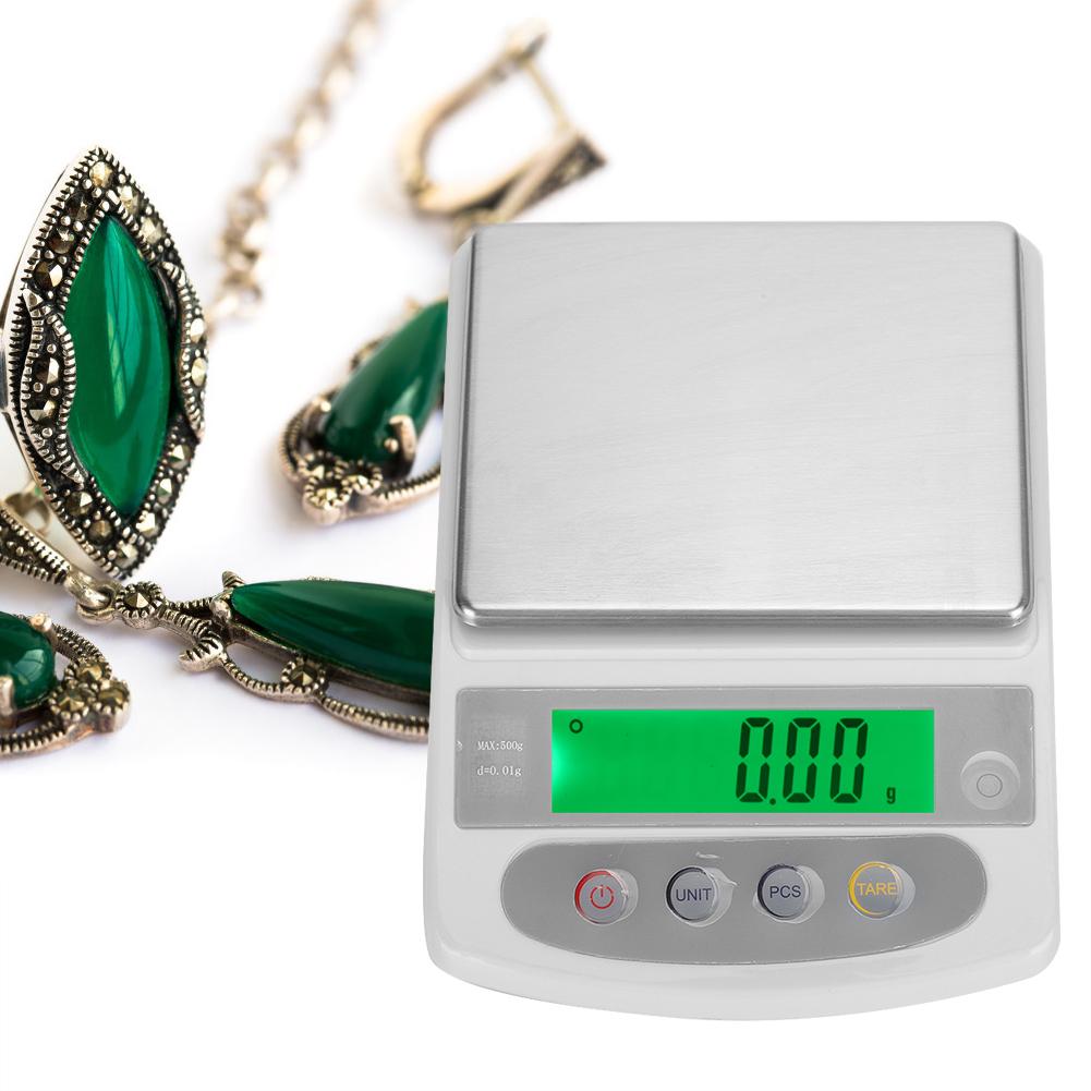 500g/0.01g Digital Jewelry Scale Mini Portable Electronic High Precision Gram Scale