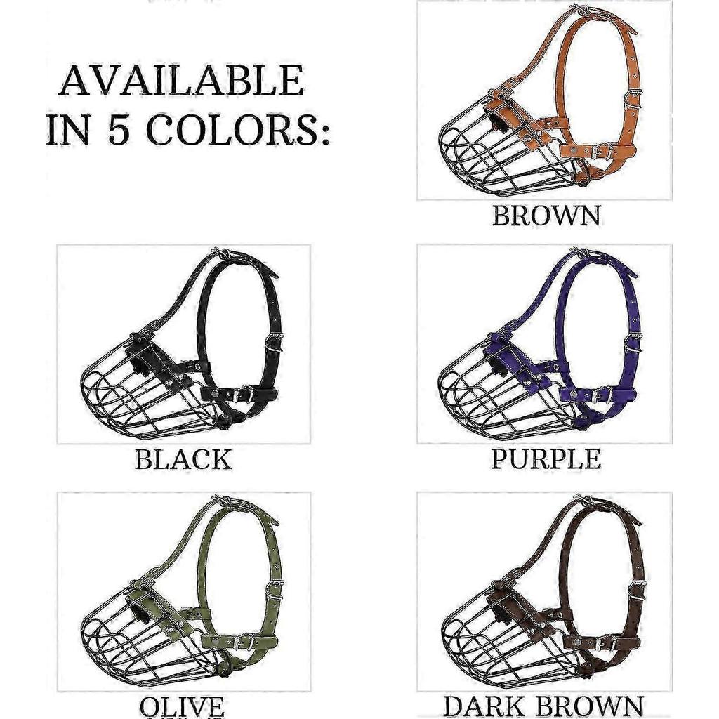 Metal Basket Dog Muzzle for Pitbull Amstaff Staffordshire - Breathable