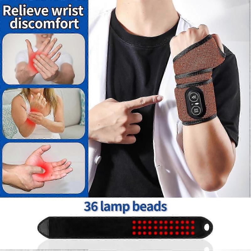 2025 Latest Model  Red Light Cordless Wrist Heating Pad Massage for Carpal Tunnel with 3000mAh Battery,Hand Arthritis,Wrist Pain Relief, He