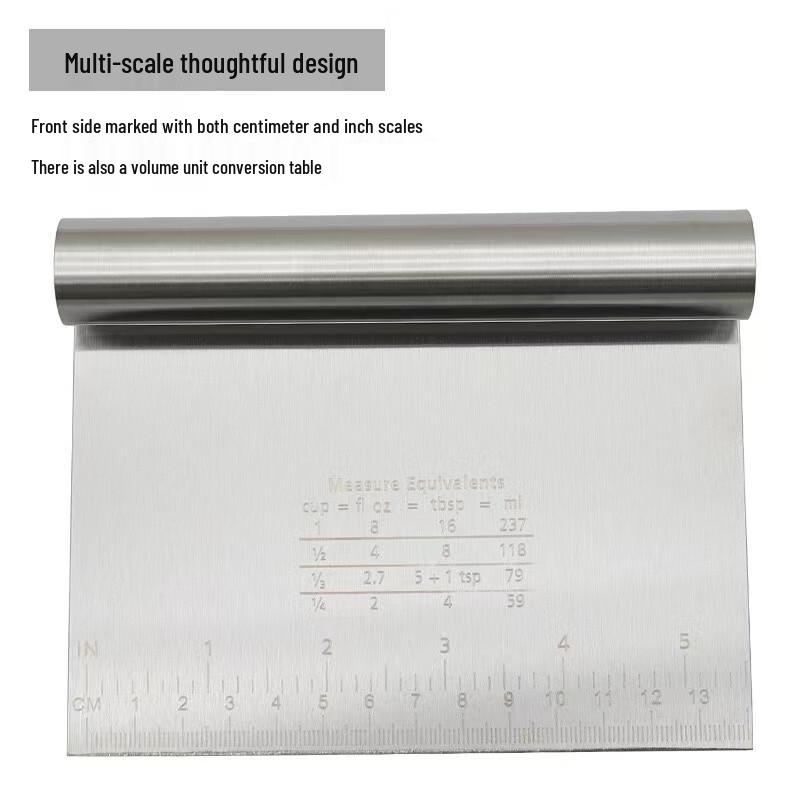 Edelstahl Teigschaber Set mit Skala