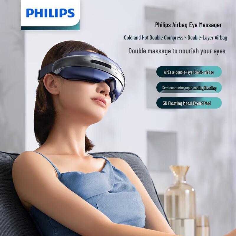 Philips Hot & Cold Eye Massager with Bluetooth Sleep Mask