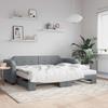 Vidaxl Sofa Rozsuwana, Jasnoszara, 100X200 Cm, Tkanina