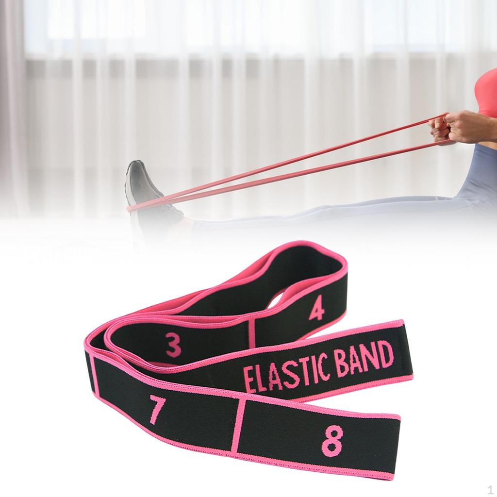 Yoga Stretch Band 8 Segment Improve Body Flexibility for Working Out Elastic Resistance