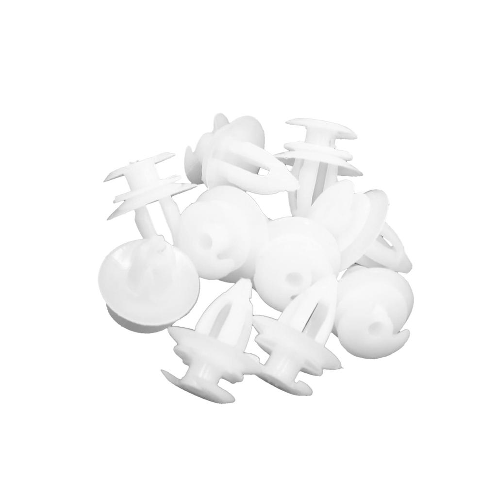 ACROPIX Panel Bumper Fender Fastener Splash Guard Push Rivet Retainer Clip 9mm Fit BMW E34 E39 E60 E61 White 10pcs