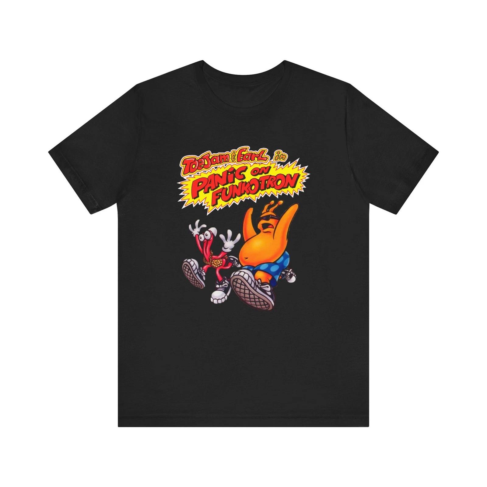 Toejam and Earl Panic on Funkotron Pixel Art Unisex Short Sleeve Tee 100% Cotton T-shirt Mens Tees Top S