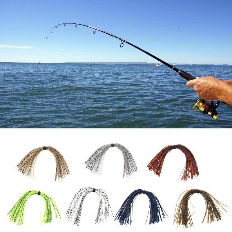 5 Bundles 220 Strands Silicone Jig Skirts Sets DIY Fishing Jig Legs Lures, Fly Tying Materials Fishing Jig Baits Skirts