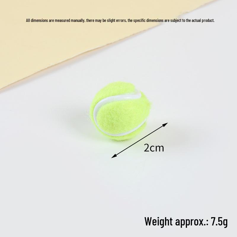 Hot-Selling Tennis Keychain Pendant: Simulation Tennis Toy Photography Prop