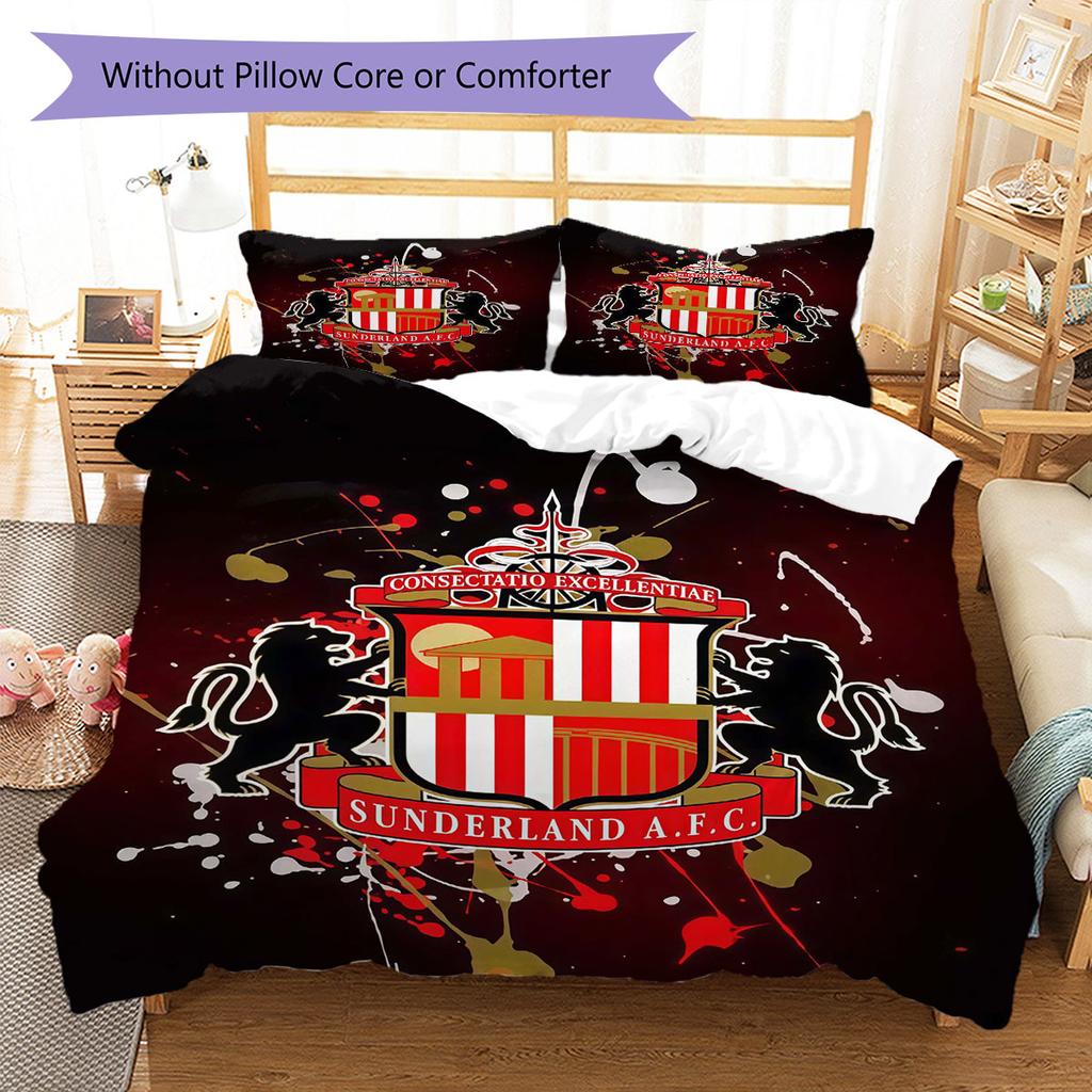Sunderland logo Bedding Quilt Set Quilt Cover Pillowcase Home Decoration Birthday Gift (1 * duvet cover + 2 * pillowcase, without core)