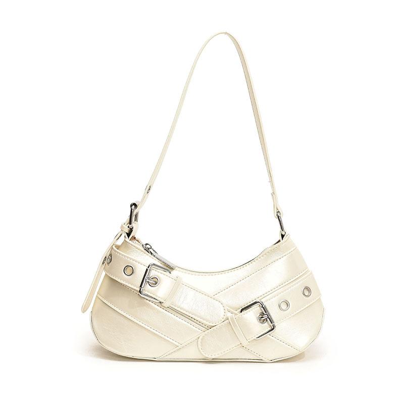 Fashion niche new retro Spice Girl armpit bag, locomotive shoulder bag, high-end versatile baguette small bag