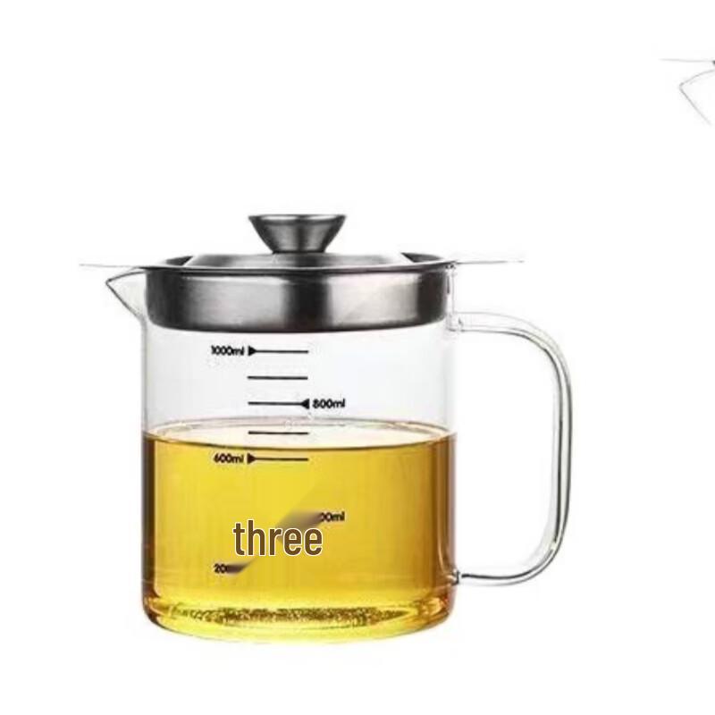 High Borosilicate Glass Oil Pot with Strainer