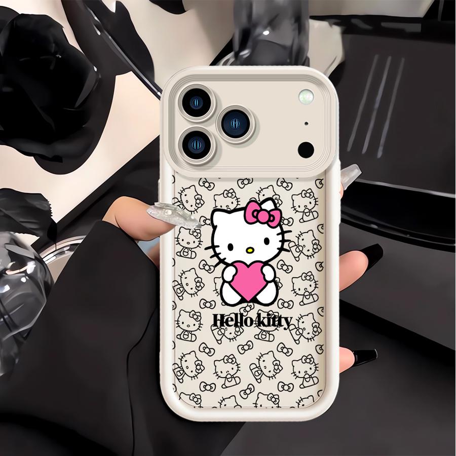 Case for Apple iPhone 17 Pro Max 16e 16 15 11 13 Mini XR Air XS 12 14 Plus Phone Cover Sanrio Cartoon Hello Kitty