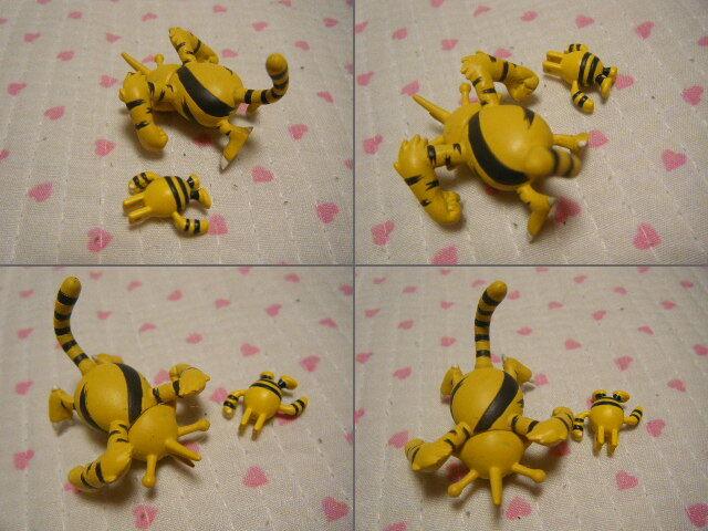 TAKARA TOMY 3D Pokemon Encyclopedia Pocket Monsters 03 Figures Early Production D&P (3 Figures) [Elekid, Electabuzz, Electivire] @