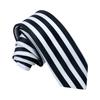 Japanese Anime Cosplay Necktie Black and White Vertical Striped Narrow Ties Masquerade Costume Accessories for Men Women